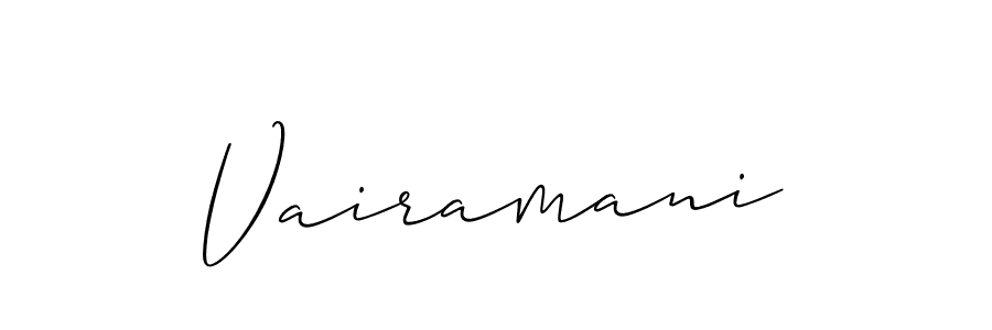 Make a beautiful signature design for name Vairamani. With this signature (Allison_Script) style, you can create a handwritten signature for free. Vairamani signature style 2 images and pictures png