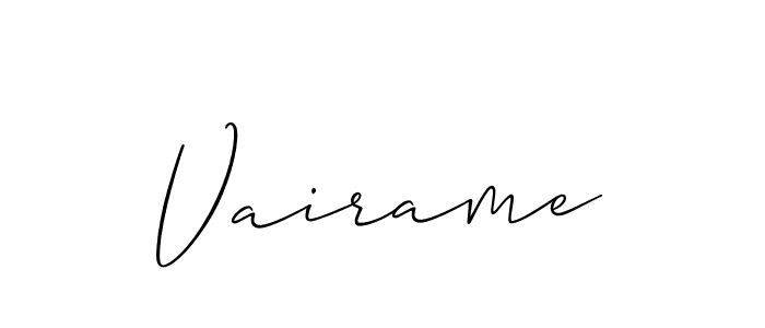 Similarly Allison_Script is the best handwritten signature design. Signature creator online .You can use it as an online autograph creator for name Vairame. Vairame signature style 2 images and pictures png