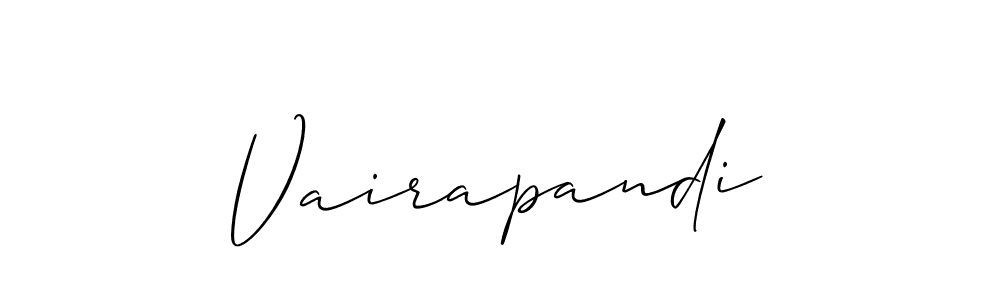 Vairapandi stylish signature style. Best Handwritten Sign (Allison_Script) for my name. Handwritten Signature Collection Ideas for my name Vairapandi. Vairapandi signature style 2 images and pictures png