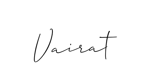 Use a signature maker to create a handwritten signature online. With this signature software, you can design (Allison_Script) your own signature for name Vairat. Vairat signature style 2 images and pictures png