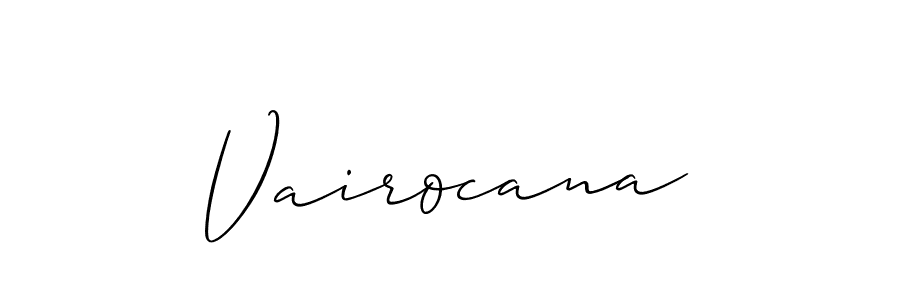 How to make Vairocana name signature. Use Allison_Script style for creating short signs online. This is the latest handwritten sign. Vairocana signature style 2 images and pictures png