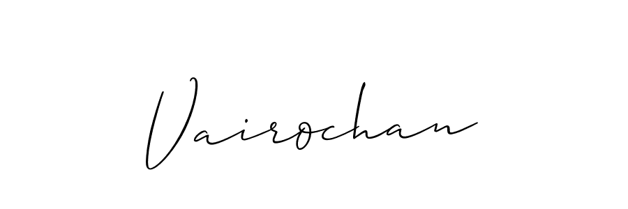 The best way (Allison_Script) to make a short signature is to pick only two or three words in your name. The name Vairochan include a total of six letters. For converting this name. Vairochan signature style 2 images and pictures png
