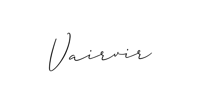 Similarly Allison_Script is the best handwritten signature design. Signature creator online .You can use it as an online autograph creator for name Vairvir. Vairvir signature style 2 images and pictures png