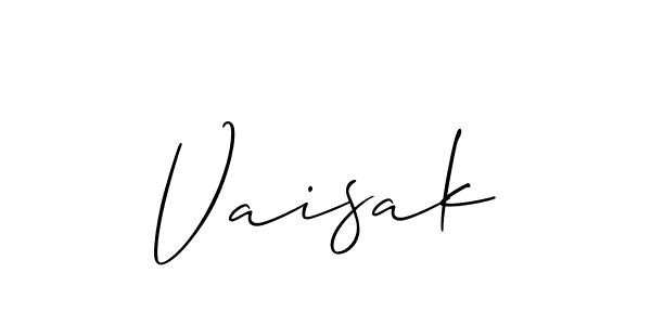 How to make Vaisak signature? Allison_Script is a professional autograph style. Create handwritten signature for Vaisak name. Vaisak signature style 2 images and pictures png