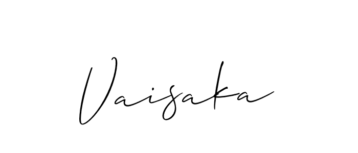 How to make Vaisaka signature? Allison_Script is a professional autograph style. Create handwritten signature for Vaisaka name. Vaisaka signature style 2 images and pictures png