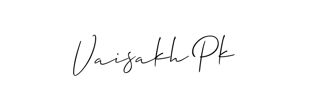 Similarly Allison_Script is the best handwritten signature design. Signature creator online .You can use it as an online autograph creator for name Vaisakh Pk. Vaisakh Pk signature style 2 images and pictures png