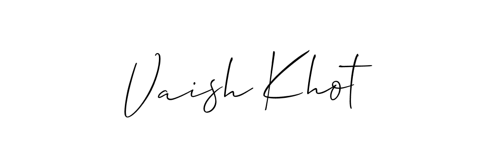 Best and Professional Signature Style for Vaish Khot. Allison_Script Best Signature Style Collection. Vaish Khot signature style 2 images and pictures png