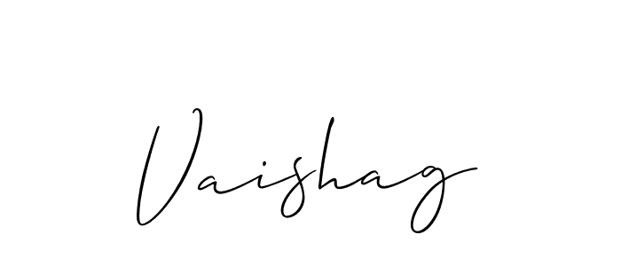 Also we have Vaishag name is the best signature style. Create professional handwritten signature collection using Allison_Script autograph style. Vaishag signature style 2 images and pictures png