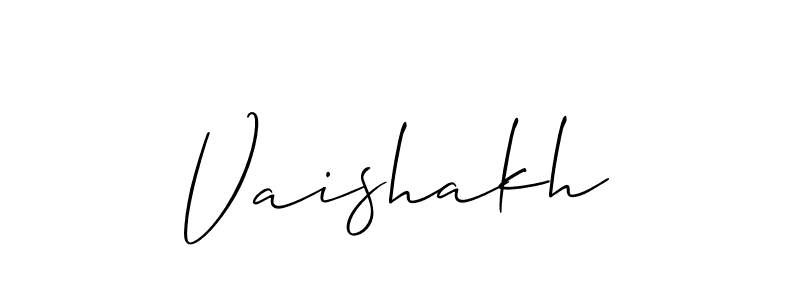 Design your own signature with our free online signature maker. With this signature software, you can create a handwritten (Allison_Script) signature for name Vaishakh. Vaishakh signature style 2 images and pictures png