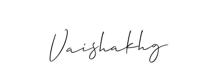 How to make Vaishakhg signature? Allison_Script is a professional autograph style. Create handwritten signature for Vaishakhg name. Vaishakhg signature style 2 images and pictures png