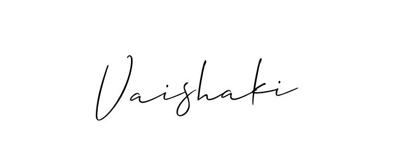 The best way (Allison_Script) to make a short signature is to pick only two or three words in your name. The name Vaishaki include a total of six letters. For converting this name. Vaishaki signature style 2 images and pictures png