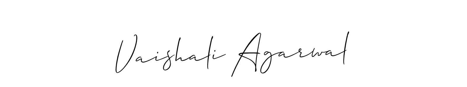 Also You can easily find your signature by using the search form. We will create Vaishali Agarwal name handwritten signature images for you free of cost using Allison_Script sign style. Vaishali Agarwal signature style 2 images and pictures png