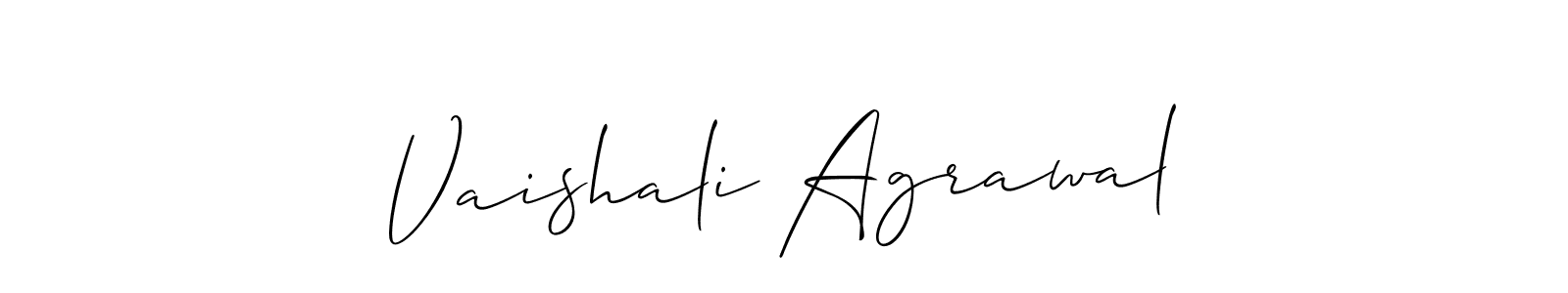 Also You can easily find your signature by using the search form. We will create Vaishali Agrawal name handwritten signature images for you free of cost using Allison_Script sign style. Vaishali Agrawal signature style 2 images and pictures png