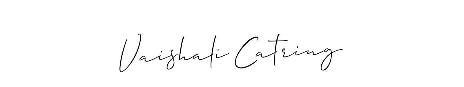 It looks lik you need a new signature style for name Vaishali Catring. Design unique handwritten (Allison_Script) signature with our free signature maker in just a few clicks. Vaishali Catring signature style 2 images and pictures png