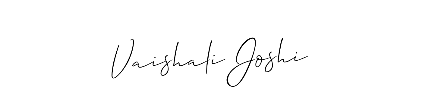 Design your own signature with our free online signature maker. With this signature software, you can create a handwritten (Allison_Script) signature for name Vaishali Joshi. Vaishali Joshi signature style 2 images and pictures png