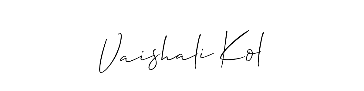 Best and Professional Signature Style for Vaishali Kol. Allison_Script Best Signature Style Collection. Vaishali Kol signature style 2 images and pictures png