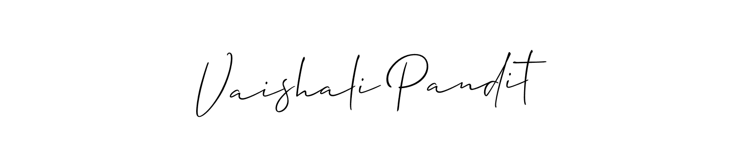 This is the best signature style for the Vaishali Pandit name. Also you like these signature font (Allison_Script). Mix name signature. Vaishali Pandit signature style 2 images and pictures png