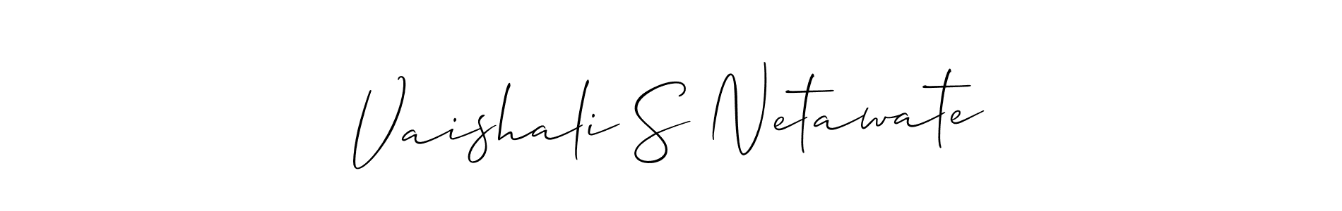 Make a beautiful signature design for name Vaishali S Netawate. With this signature (Allison_Script) style, you can create a handwritten signature for free. Vaishali S Netawate signature style 2 images and pictures png