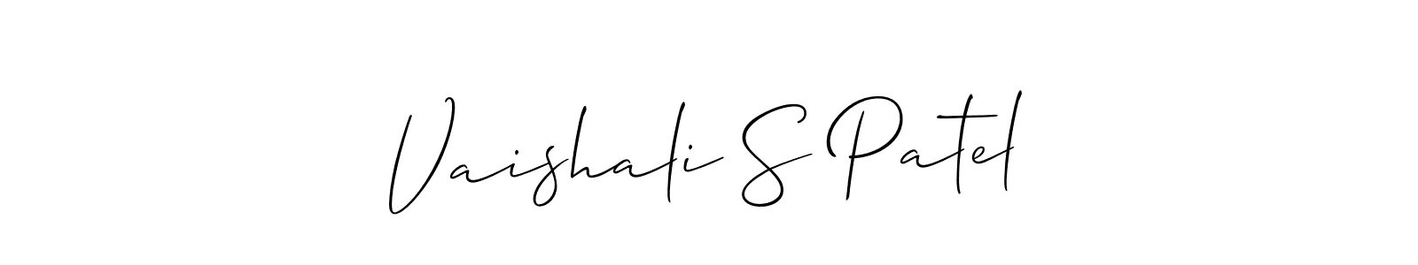 How to make Vaishali S Patel signature? Allison_Script is a professional autograph style. Create handwritten signature for Vaishali S Patel name. Vaishali S Patel signature style 2 images and pictures png