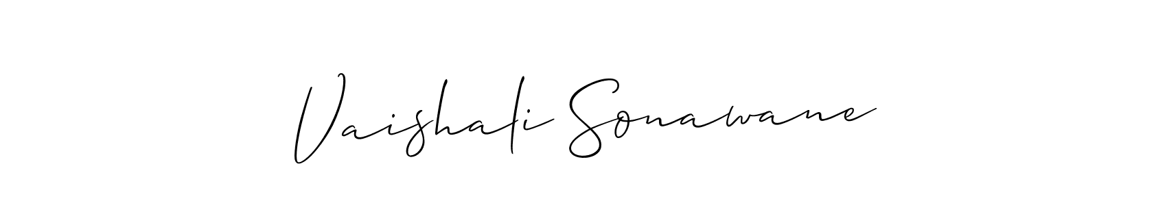 Vaishali Sonawane stylish signature style. Best Handwritten Sign (Allison_Script) for my name. Handwritten Signature Collection Ideas for my name Vaishali Sonawane. Vaishali Sonawane signature style 2 images and pictures png