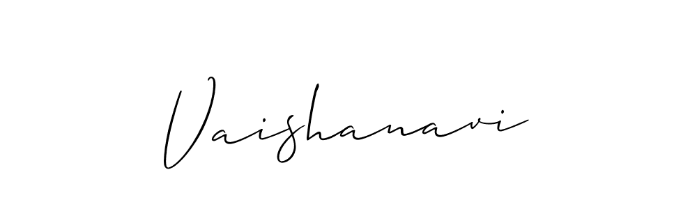 Design your own signature with our free online signature maker. With this signature software, you can create a handwritten (Allison_Script) signature for name Vaishanavi. Vaishanavi signature style 2 images and pictures png