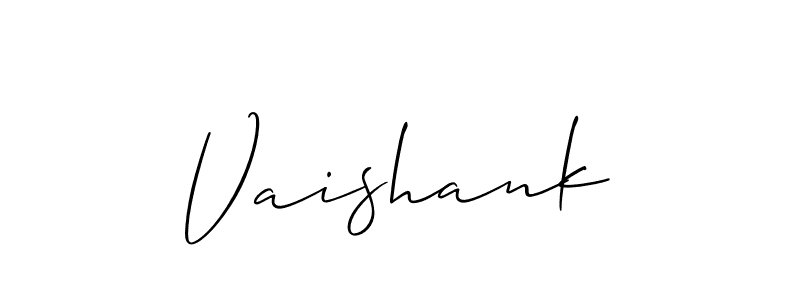 You should practise on your own different ways (Allison_Script) to write your name (Vaishank) in signature. don't let someone else do it for you. Vaishank signature style 2 images and pictures png