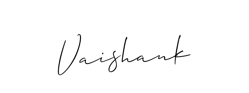 You should practise on your own different ways (Allison_Script) to write your name (Vaishank) in signature. don't let someone else do it for you. Vaishank signature style 2 images and pictures png