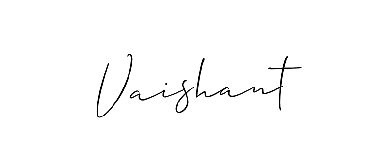 Create a beautiful signature design for name Vaishant. With this signature (Allison_Script) fonts, you can make a handwritten signature for free. Vaishant signature style 2 images and pictures png