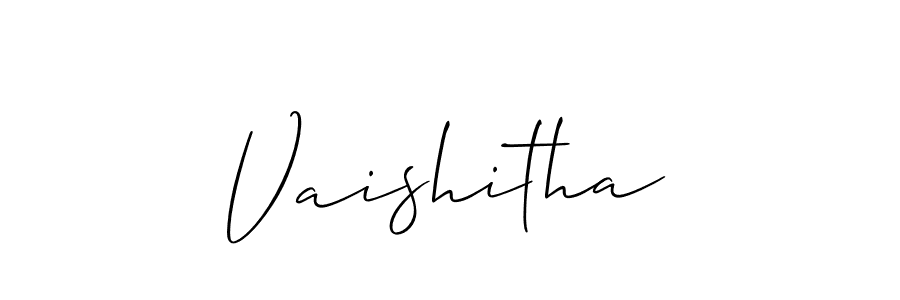 You should practise on your own different ways (Allison_Script) to write your name (Vaishitha) in signature. don't let someone else do it for you. Vaishitha signature style 2 images and pictures png