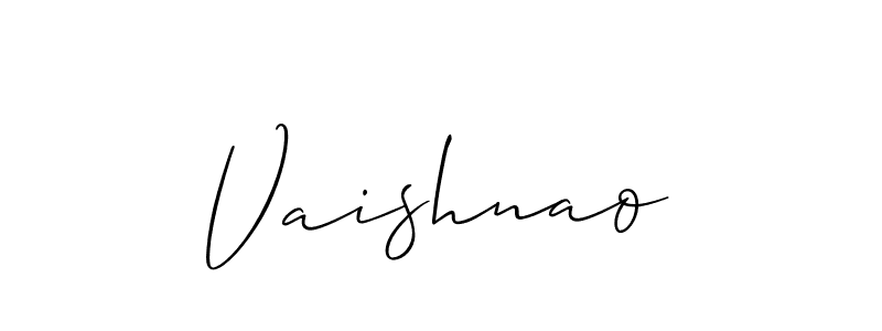It looks lik you need a new signature style for name Vaishnao. Design unique handwritten (Allison_Script) signature with our free signature maker in just a few clicks. Vaishnao signature style 2 images and pictures png