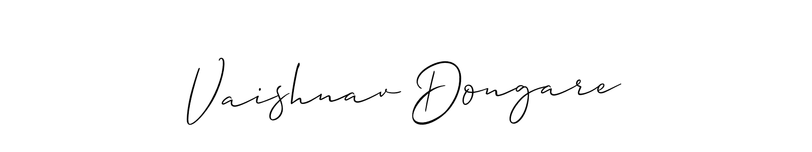 Make a short Vaishnav Dongare signature style. Manage your documents anywhere anytime using Allison_Script. Create and add eSignatures, submit forms, share and send files easily. Vaishnav Dongare signature style 2 images and pictures png