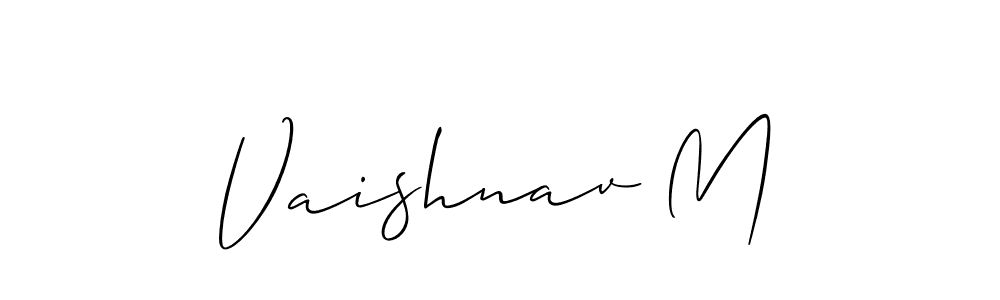 Make a beautiful signature design for name Vaishnav M. Use this online signature maker to create a handwritten signature for free. Vaishnav M signature style 2 images and pictures png