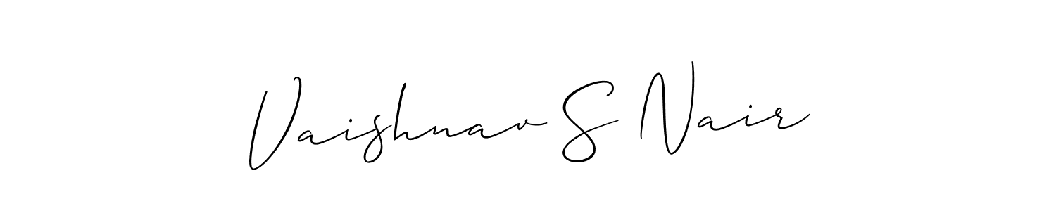 Best and Professional Signature Style for Vaishnav S Nair. Allison_Script Best Signature Style Collection. Vaishnav S Nair signature style 2 images and pictures png