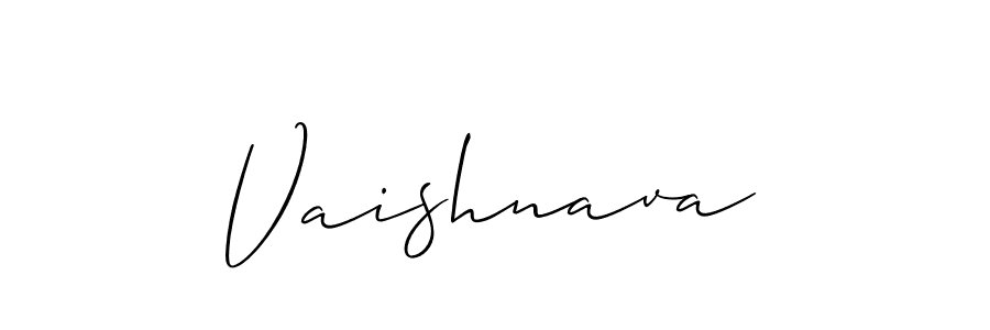 Design your own signature with our free online signature maker. With this signature software, you can create a handwritten (Allison_Script) signature for name Vaishnava. Vaishnava signature style 2 images and pictures png