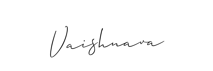 Make a beautiful signature design for name Vaishnava. With this signature (Allison_Script) style, you can create a handwritten signature for free. Vaishnava signature style 2 images and pictures png
