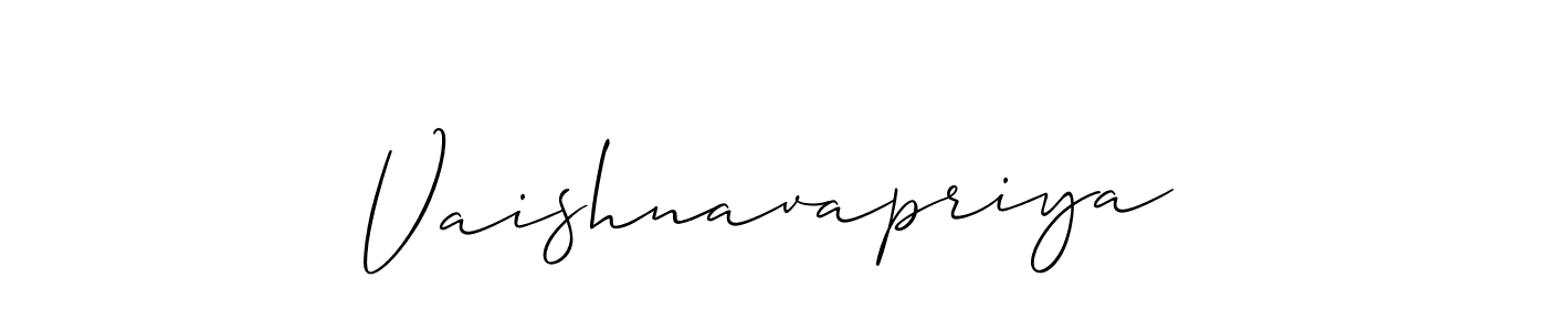 You should practise on your own different ways (Allison_Script) to write your name (Vaishnavapriya) in signature. don't let someone else do it for you. Vaishnavapriya signature style 2 images and pictures png