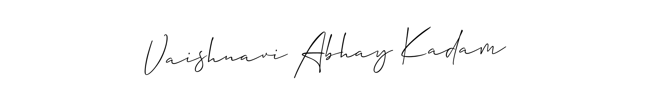 See photos of Vaishnavi Abhay Kadam official signature by Spectra . Check more albums & portfolios. Read reviews & check more about Allison_Script font. Vaishnavi Abhay Kadam signature style 2 images and pictures png