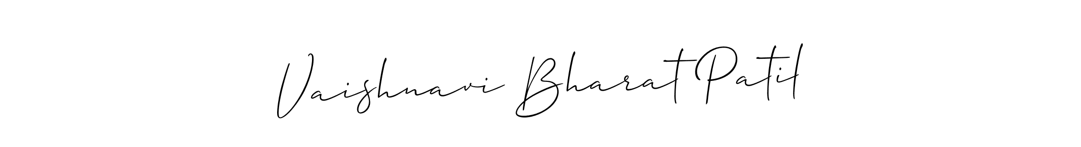 Vaishnavi Bharat Patil stylish signature style. Best Handwritten Sign (Allison_Script) for my name. Handwritten Signature Collection Ideas for my name Vaishnavi Bharat Patil. Vaishnavi Bharat Patil signature style 2 images and pictures png