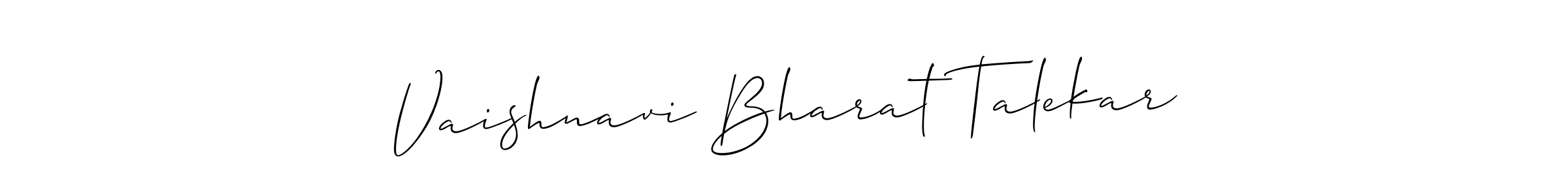 Design your own signature with our free online signature maker. With this signature software, you can create a handwritten (Allison_Script) signature for name Vaishnavi Bharat Talekar. Vaishnavi Bharat Talekar signature style 2 images and pictures png