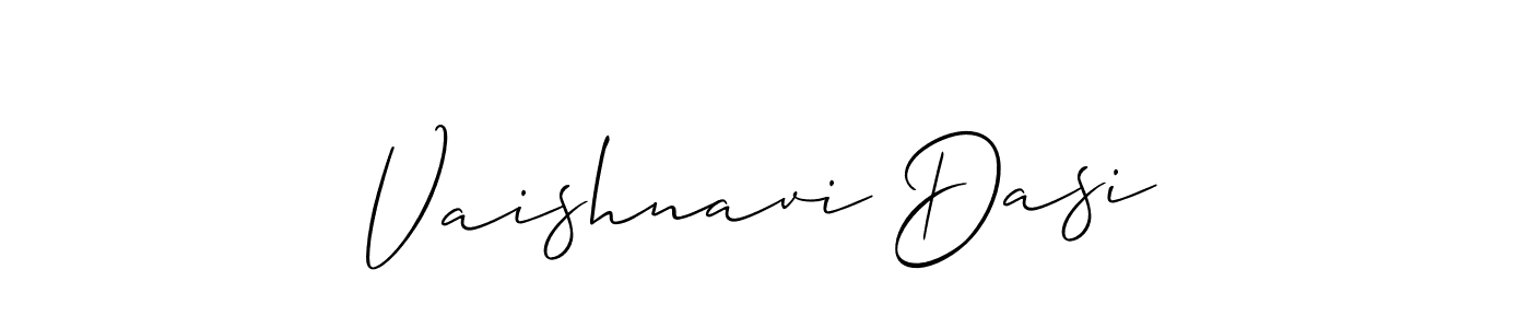 if you are searching for the best signature style for your name Vaishnavi Dasi. so please give up your signature search. here we have designed multiple signature styles  using Allison_Script. Vaishnavi Dasi signature style 2 images and pictures png