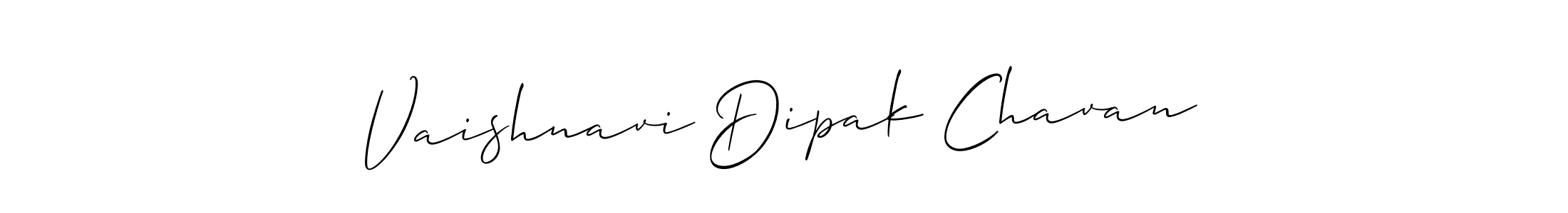 Also You can easily find your signature by using the search form. We will create Vaishnavi Dipak Chavan name handwritten signature images for you free of cost using Allison_Script sign style. Vaishnavi Dipak Chavan signature style 2 images and pictures png