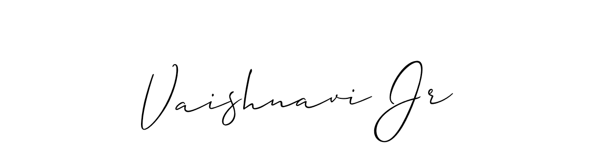 Create a beautiful signature design for name Vaishnavi Jr. With this signature (Allison_Script) fonts, you can make a handwritten signature for free. Vaishnavi Jr signature style 2 images and pictures png