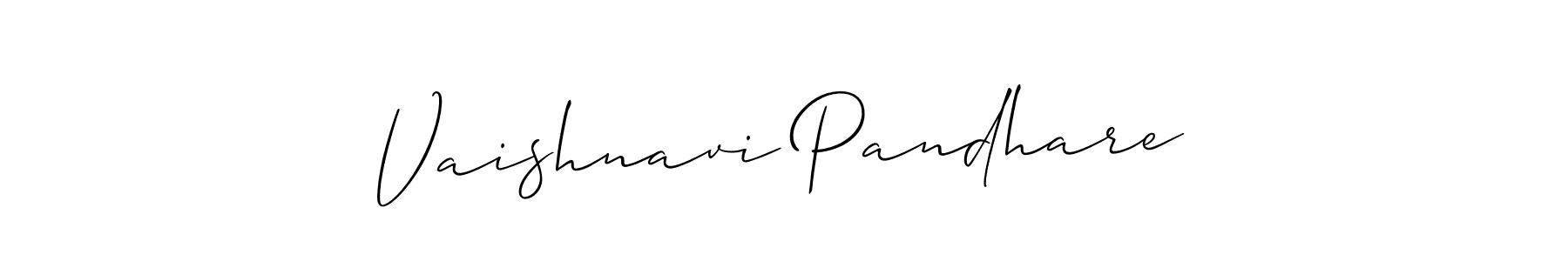 Similarly Allison_Script is the best handwritten signature design. Signature creator online .You can use it as an online autograph creator for name Vaishnavi Pandhare. Vaishnavi Pandhare signature style 2 images and pictures png