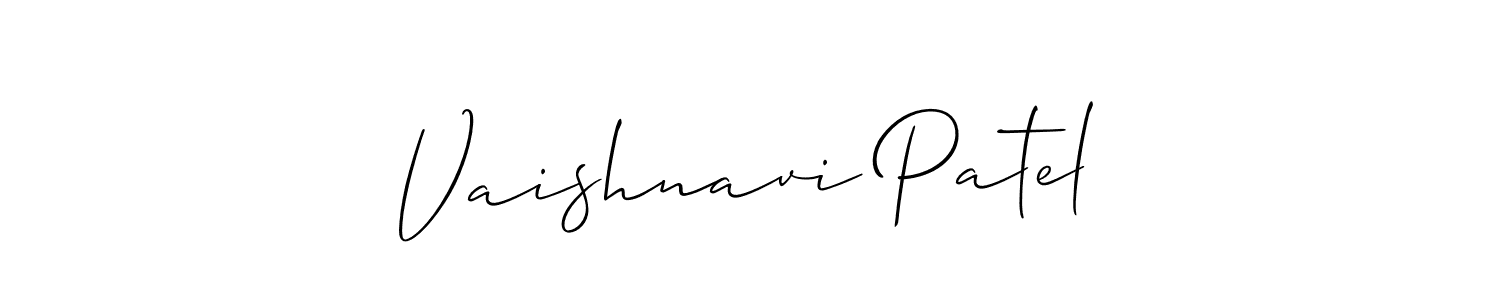 Also we have Vaishnavi Patel name is the best signature style. Create professional handwritten signature collection using Allison_Script autograph style. Vaishnavi Patel signature style 2 images and pictures png