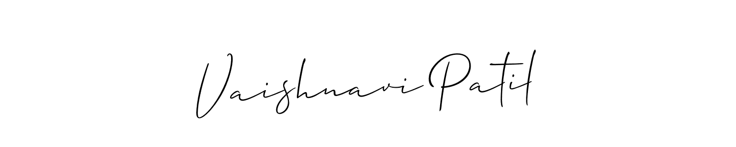 How to make Vaishnavi Patil signature? Allison_Script is a professional autograph style. Create handwritten signature for Vaishnavi Patil name. Vaishnavi Patil signature style 2 images and pictures png