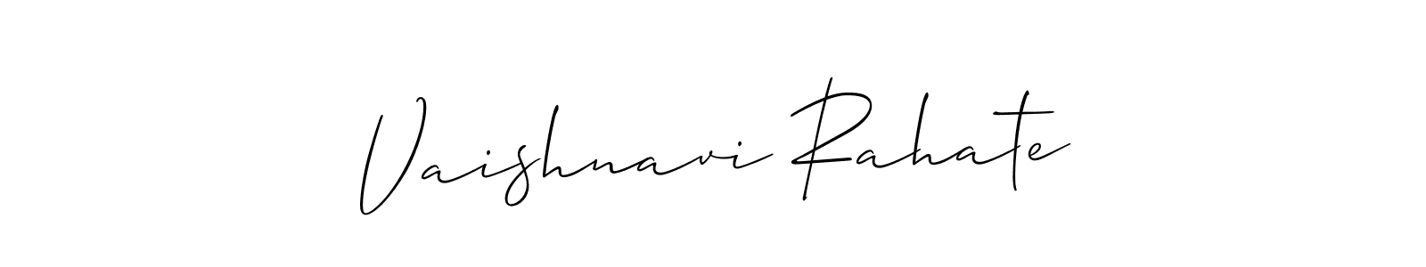 Design your own signature with our free online signature maker. With this signature software, you can create a handwritten (Allison_Script) signature for name Vaishnavi Rahate. Vaishnavi Rahate signature style 2 images and pictures png