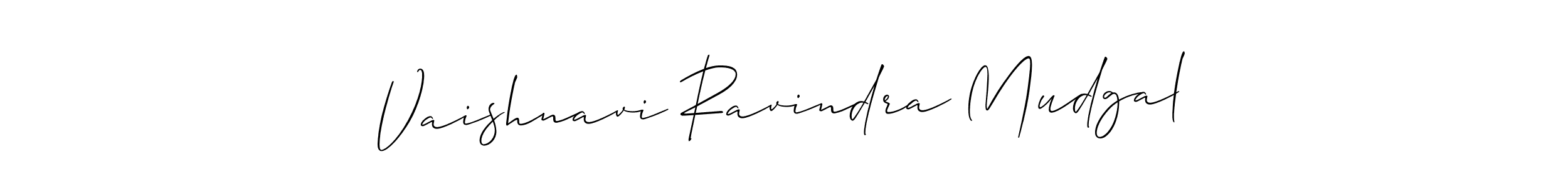 Make a beautiful signature design for name Vaishnavi Ravindra Mudgal. Use this online signature maker to create a handwritten signature for free. Vaishnavi Ravindra Mudgal signature style 2 images and pictures png