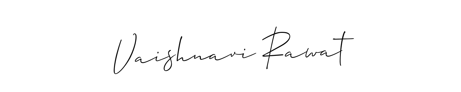 How to make Vaishnavi Rawat name signature. Use Allison_Script style for creating short signs online. This is the latest handwritten sign. Vaishnavi Rawat signature style 2 images and pictures png