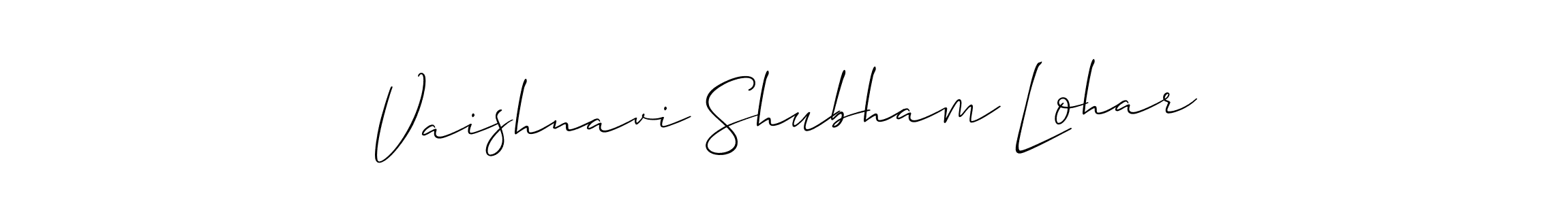 Design your own signature with our free online signature maker. With this signature software, you can create a handwritten (Allison_Script) signature for name Vaishnavi Shubham Lohar. Vaishnavi Shubham Lohar signature style 2 images and pictures png