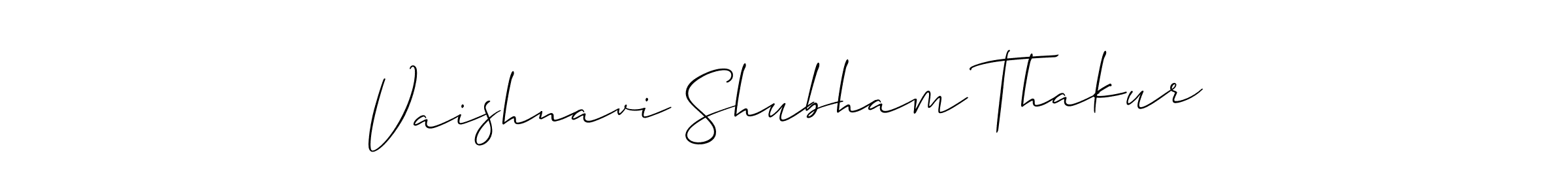 It looks lik you need a new signature style for name Vaishnavi Shubham Thakur. Design unique handwritten (Allison_Script) signature with our free signature maker in just a few clicks. Vaishnavi Shubham Thakur signature style 2 images and pictures png
